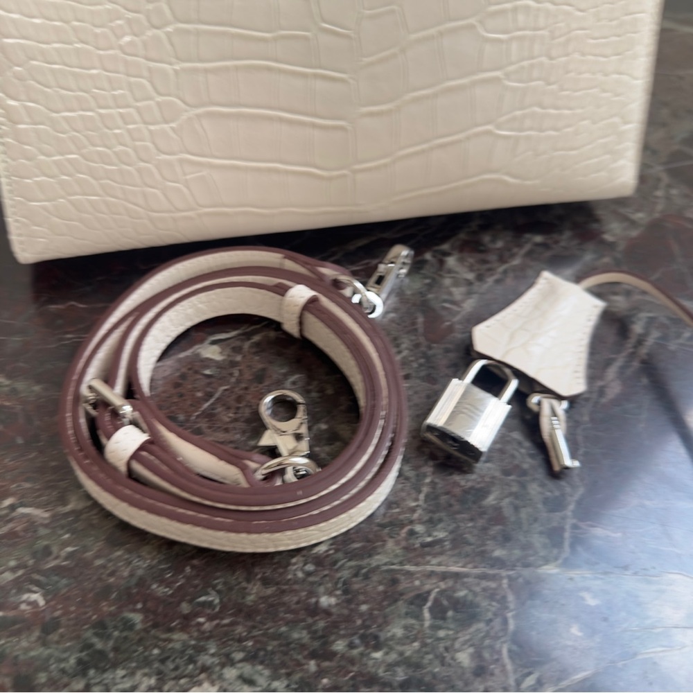 Fashion Leather Bag Sliver Lock with Crocodile pattern - Picture 4 of 14